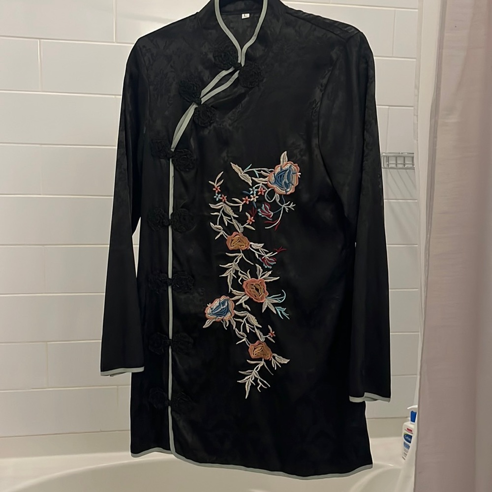 Cheongsam dress, black, like new